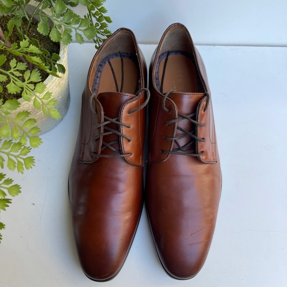 TED BAKER?TAN leather Plain Toe Derby men’s Sz 8.5 main image 5